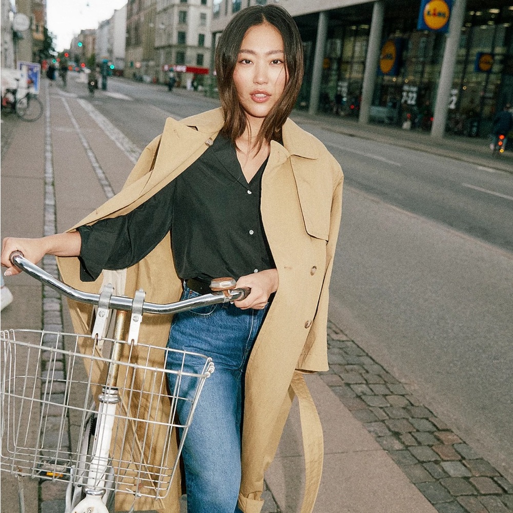Madewell Tan Trench Coat sz small